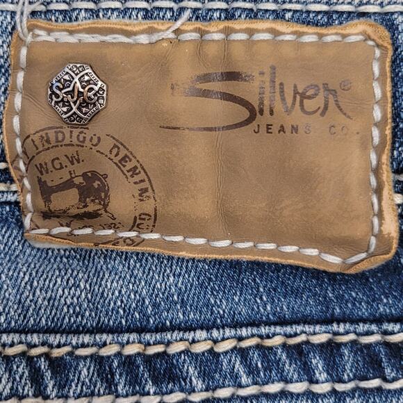 Silver Jeans Co Aiko Slim Boot Cut Low Rise Jeans 29X33 Actual: 31X31 Blue Bling - Picture 8 of 13